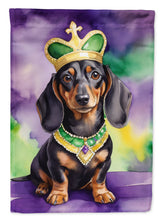 Load image into Gallery viewer, Dachshund King of Mardi Gras House Flag