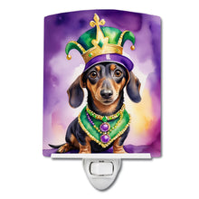 Load image into Gallery viewer, Dachshund King of Mardi Gras Ceramic Night Light