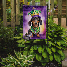 Load image into Gallery viewer, Dachshund King of Mardi Gras Garden Flag - Vibrant Dog-Themed Yard Decor by Caroline's Treasures