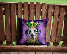 Load image into Gallery viewer, Dalmatian King of Mardi Gras Throw Pillow - 14x14 Decorative Pillow – Art for Your Home &amp; Patio