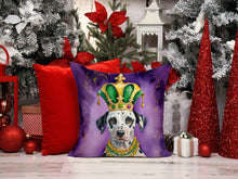 Load image into Gallery viewer, Dalmatian King of Mardi Gras Throw Pillow - 14x14 Decorative Pillow – Art for Your Home &amp; Patio