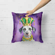 Load image into Gallery viewer, Dalmatian King of Mardi Gras Throw Pillow
