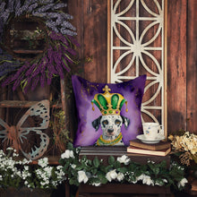 Load image into Gallery viewer, Dalmatian King of Mardi Gras Throw Pillow