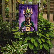 Load image into Gallery viewer, Doberman Pinscher King of Mardi Gras Garden Flag - Vibrant Dog-Themed Yard Decor by Caroline's Treasures