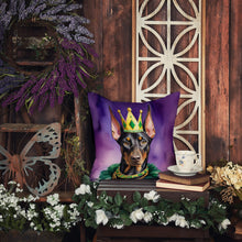 Load image into Gallery viewer, Doberman Pinscher King of Mardi Gras Throw Pillow