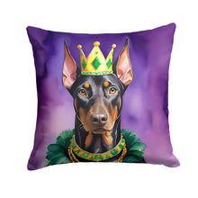 Load image into Gallery viewer, Doberman Pinscher King of Mardi Gras Throw Pillow