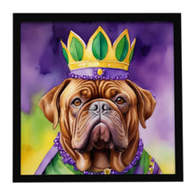 Load image into Gallery viewer, Dogue de Bordeaux King of Mardi Gras Framed Metal Print