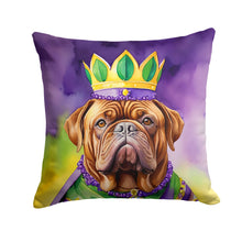 Load image into Gallery viewer, Dogue de Bordeaux King of Mardi Gras Throw Pillow - 14x14 Decorative Pillow – Art for Your Home &amp; Patio