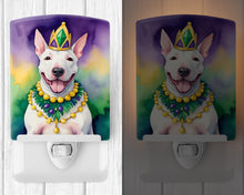Load image into Gallery viewer, English Bull Terrier King of Mardi Gras Ceramic Night Light