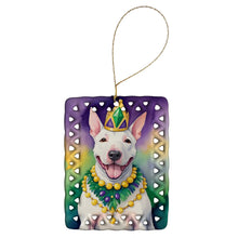 Load image into Gallery viewer, English Bull Terrier King of Mardi Gras Porcelain Ornament