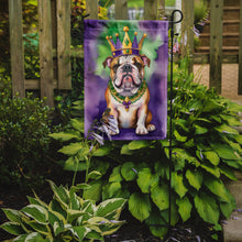 Load image into Gallery viewer, English Bulldog King of Mardi Gras Garden Flag - Vibrant Dog-Themed Yard Decor by Caroline's Treasures