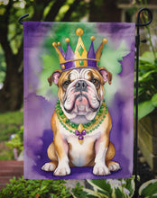 Load image into Gallery viewer, English Bulldog King of Mardi Gras Garden Flag - Vibrant Dog-Themed Yard Decor by Caroline's Treasures