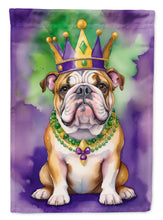 Load image into Gallery viewer, English Bulldog King of Mardi Gras Garden Flag - Vibrant Dog-Themed Yard Decor by Caroline's Treasures