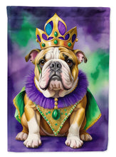 Load image into Gallery viewer, English Bulldog King of Mardi Gras Garden Flag - Vibrant Dog-Themed Yard Decor by Caroline's Treasures