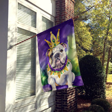 Load image into Gallery viewer, English Bulldog King of Mardi Gras House Flag