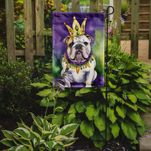 Load image into Gallery viewer, English Bulldog King of Mardi Gras Garden Flag - Vibrant Dog-Themed Yard Decor by Caroline's Treasures