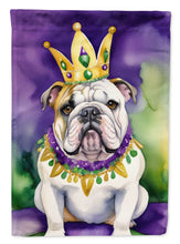 Load image into Gallery viewer, English Bulldog King of Mardi Gras Garden Flag - Vibrant Dog-Themed Yard Decor by Caroline's Treasures