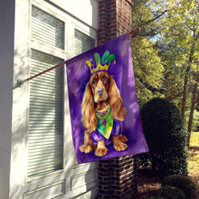 Load image into Gallery viewer, English Cocker Spaniel King of Mardi Gras House Flag