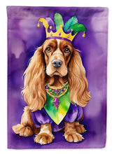 Load image into Gallery viewer, English Cocker Spaniel King of Mardi Gras House Flag