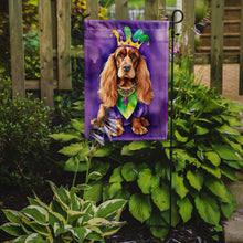 Load image into Gallery viewer, English Cocker Spaniel King of Mardi Gras Garden Flag - Vibrant Dog-Themed Yard Decor by Caroline's Treasures