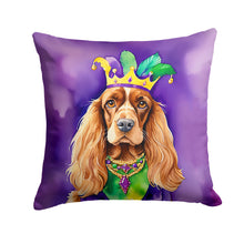 Load image into Gallery viewer, English Cocker Spaniel King of Mardi Gras Throw Pillow