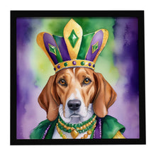 Load image into Gallery viewer, English Foxhound King of Mardi Gras Framed Metal Print