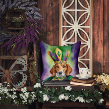 Load image into Gallery viewer, English Foxhound King of Mardi Gras Throw Pillow - 14x14 Decorative Pillow – Art for Your Home &amp; Patio