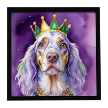 Load image into Gallery viewer, English Setter King of Mardi Gras Framed Metal Print