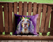 Load image into Gallery viewer, English Setter King of Mardi Gras Throw Pillow - 14x14 Decorative Pillow – Art for Your Home &amp; Patio