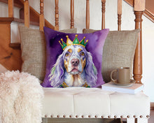 Load image into Gallery viewer, English Setter King of Mardi Gras Throw Pillow - 14x14 Decorative Pillow – Art for Your Home &amp; Patio