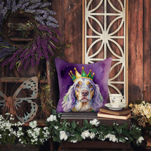 Load image into Gallery viewer, English Setter King of Mardi Gras Throw Pillow