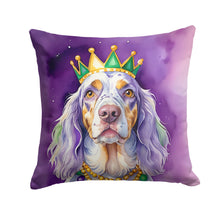 Load image into Gallery viewer, English Setter King of Mardi Gras Throw Pillow
