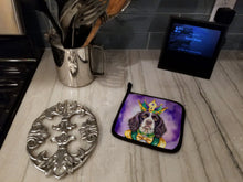 Load image into Gallery viewer, English Springer Spaniel King of Mardi Gras Pot Holders - Set of 2 Decorative Kitchen Helpers | Made in the USA
