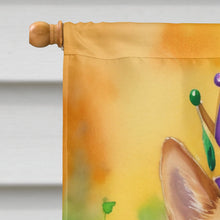 Load image into Gallery viewer, Finnish Spitz King of Mardi Gras House Flag