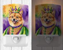 Load image into Gallery viewer, Finnish Spitz King of Mardi Gras Ceramic Night Light