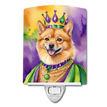 Load image into Gallery viewer, Finnish Spitz King of Mardi Gras Ceramic Night Light