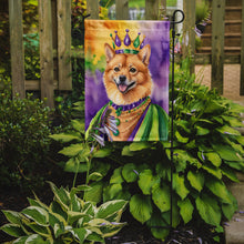 Load image into Gallery viewer, Finnish Spitz King of Mardi Gras Garden Flag - Vibrant Dog-Themed Yard Decor by Caroline's Treasures