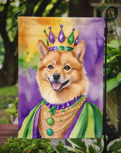 Load image into Gallery viewer, Finnish Spitz King of Mardi Gras Garden Flag - Vibrant Dog-Themed Yard Decor by Caroline's Treasures