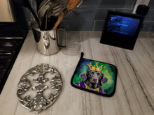 Load image into Gallery viewer, Flat-Coated Retriever King of Mardi Gras Pot Holders - Set of 2 Decorative Kitchen Helpers | Made in the USA