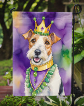 Load image into Gallery viewer, Fox Terrier King of Mardi Gras Garden Flag - Vibrant Dog-Themed Yard Decor by Caroline's Treasures