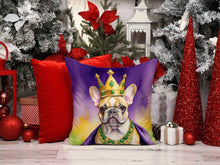Load image into Gallery viewer, French Bulldog King of Mardi Gras Throw Pillow