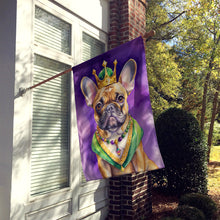 Load image into Gallery viewer, French Bulldog King of Mardi Gras House Flag