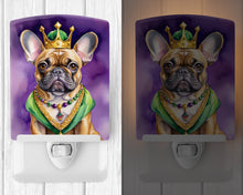 Load image into Gallery viewer, French Bulldog King of Mardi Gras Ceramic Night Light