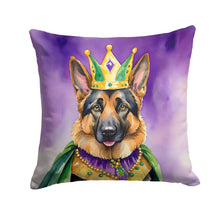 Load image into Gallery viewer, German Shepherd King of Mardi Gras Throw Pillow - 14x14 Decorative Pillow – Art for Your Home &amp; Patio