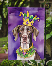 Load image into Gallery viewer, German Shorthaired Pointer King of Mardi Gras Garden Flag - Vibrant Dog-Themed Yard Decor by Caroline's Treasures