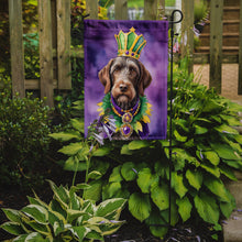 Load image into Gallery viewer, German Wirehaired Pointer King of Mardi Gras Garden Flag - Vibrant Dog-Themed Yard Decor by Caroline's Treasures
