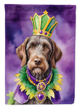Load image into Gallery viewer, German Wirehaired Pointer King of Mardi Gras Garden Flag - Vibrant Dog-Themed Yard Decor by Caroline's Treasures