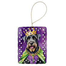 Load image into Gallery viewer, Giant Schnauzer King of Mardi Gras Porcelain Ornament