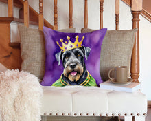 Load image into Gallery viewer, Giant Schnauzer King of Mardi Gras Throw Pillow - 14x14 Decorative Pillow – Art for Your Home &amp; Patio