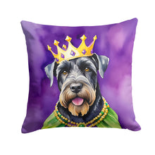 Load image into Gallery viewer, Giant Schnauzer King of Mardi Gras Throw Pillow - 14x14 Decorative Pillow – Art for Your Home &amp; Patio